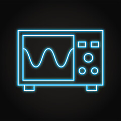 Oscilloscope neon icon in line style