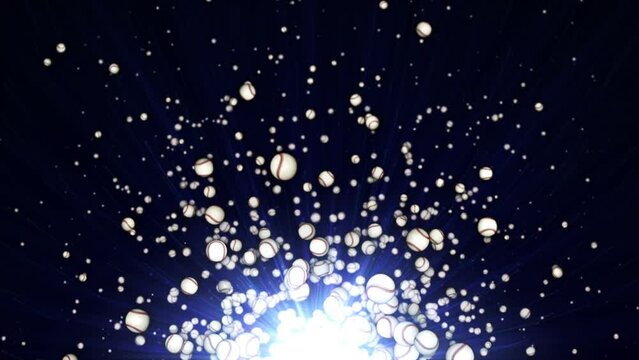 Flying BASEBALL BALL, Animation, Background, Loop, 4k
