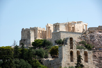 Fototapeta na wymiar The Acropolis of Athens, Greece, with the Parthenon Temple. Morning view
