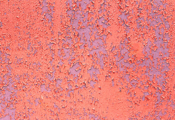 Abstract background with red peeling paint