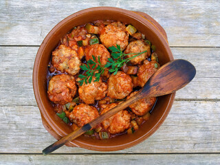 Pork meatballs.