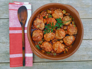 Pork meatballs.