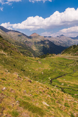 Fototapeta na wymiar Andorra lakes on Tristaina scenic view