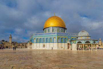 Obraz premium Dome Of The Rock on the Temple Mount in Jerusalem, Israel