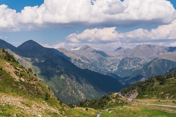 Fototapeta na wymiar Andorra lakes on Tristaina scenic view