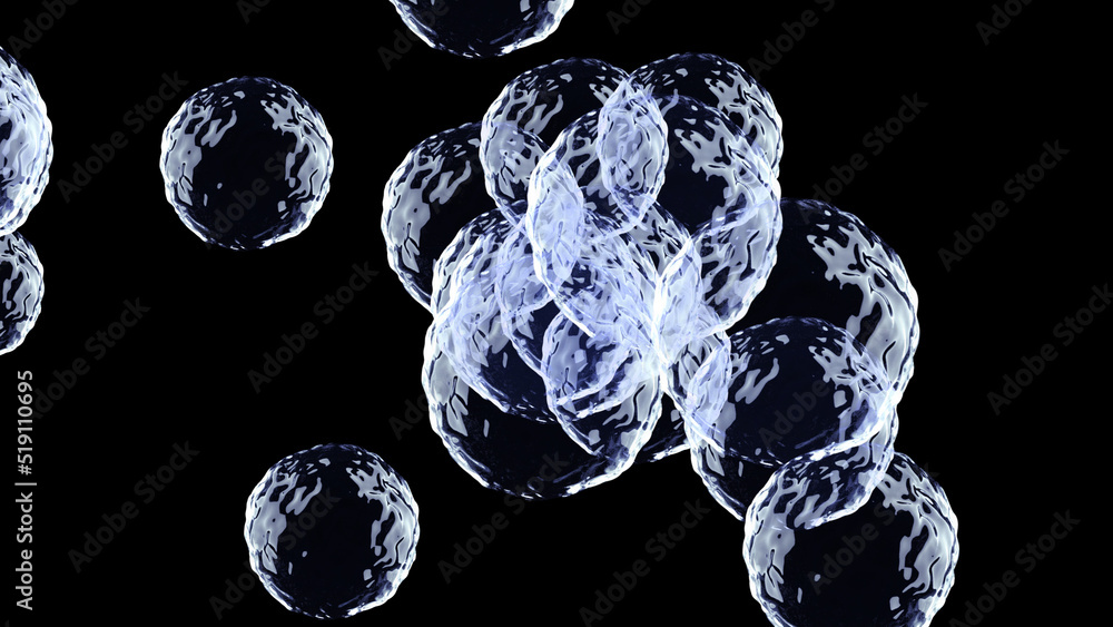Aufkleber soap bubbles in the rays of iridescent moonlight. bright soap bubble is perfect for digital composit