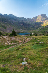 Andorra lakes on Tristaina scenic view