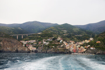 Fototapeta premium Riomaggiore village in Cinque Terre national park, Italy