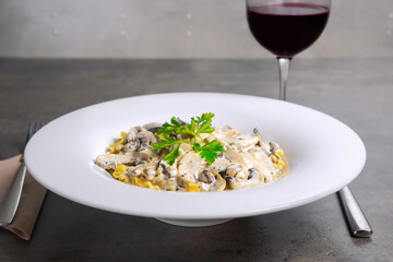 italian pasta with mushroom