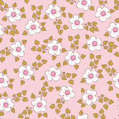 Vintage delicate floral seamless pattern