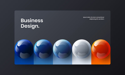 Clean site design vector concept. Isolated 3D spheres flyer illustration.