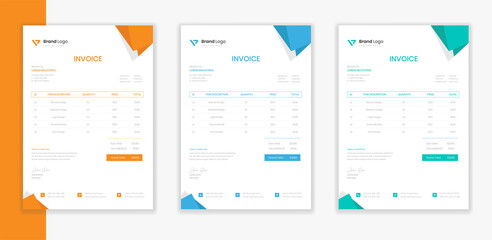 Corporate Stationery design invoice template bundle