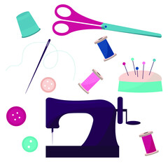 sewing machine and atelier tools collection