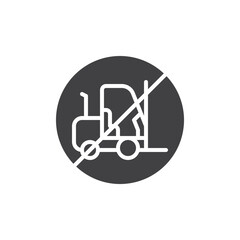No forklift vector icon