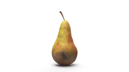 3d render pear on a white background fruit natural vitamins