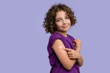 Сhild girl after vaccination