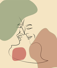 Art line signe. Fase of drawing abstract ancient culture. Modern continuous vecor illustration. Beatiful minimalist illustrtation for design concept on white background.