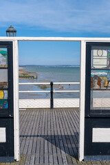 Worthing beach from the pier