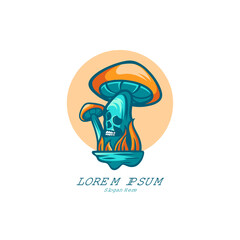 Magic Mushroom Character Logo