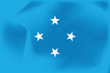 National flag of federated states of micronesia. Realistic pictures flag