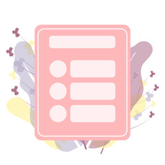 Vector illustration flat To do list icon concept. Paper sheets with check mark.