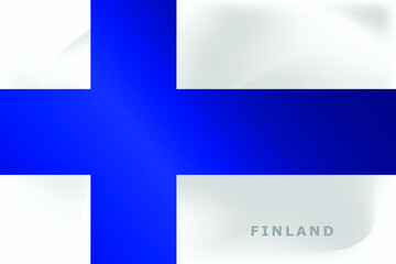 Obraz premium National flag of Finland. realistic pictures flag