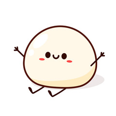 Obraz premium Mochi icon vector. Mochi logo design. Japanese rice dessert.