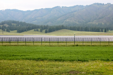 Solar panels in the mountains