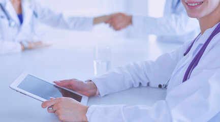 Team of doctors having consultation in clinic