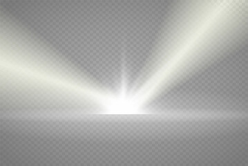 The light of a star. star glow on a transparent background explodes on a transparent background. White light. 