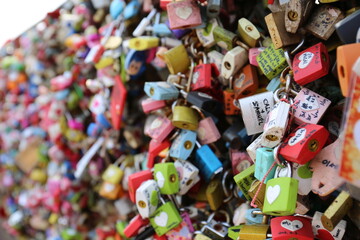 Fototapeta na wymiar Seoul Tower, Locks Of Love.