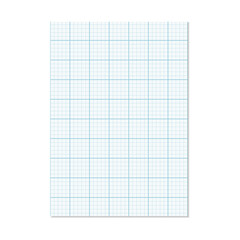 Vector sheet of paper isolated on white background. Squared geometric cover. Minimalistic striped design