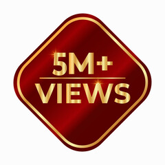 5 Million Plus Views Vector Design
