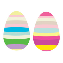 cute easter eggs for holidays and festivals colorful eggs for decoration and celebration vector illustration