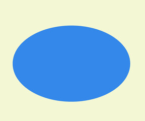 Blue ellipse with yellow background.
