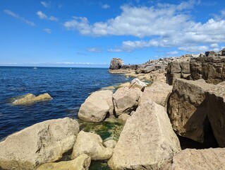 rocks and sea