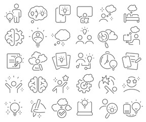 Inspiration line icons collection. Thin outline icons pack. Vector illustration eps10