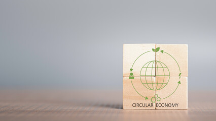 Circular economy cycle concept, sustainable recycle energy, environment, reuse, manufacturing,...