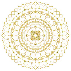 マンダラアート(ドット、カリグラフィ、金細工風)