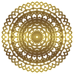 マンダラアート(ドット、カリグラフィ、金レリーフ風)