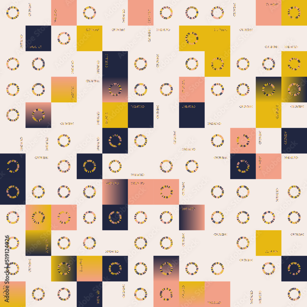 Poster abstract vector pattern graphics made with various geometric shapes and elements