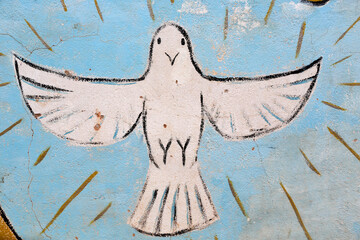 Church painting of a dove, Holy ghost symbol