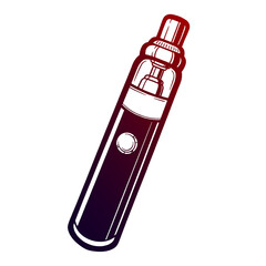 Electronic cigarette vape vector icon