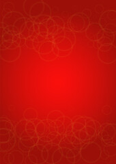 Twinkle Vector Magic Background With Golden Sparkle Circles on Red Gradient. Shiny Sun Texture. Defocused Bokeh Design. Christmass And New Year Frame. Glittery Shimmer Summer Love Page. Valentine Card