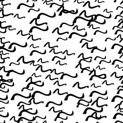 Seamless pattern with sketch squiggle