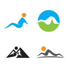 Mountain icon Logo Template Vector illustration design