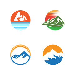 Mountain icon Logo Template Vector illustration design