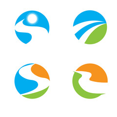 River vector icon illustration logo design