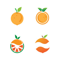 Orange logo design Vector icon illustration design
