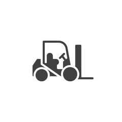 Fototapeta na wymiar Forklift truck vector icon